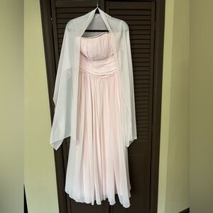 Jessica McClintock Light Pink Chiffon or Bridesmaid Dress Size 12